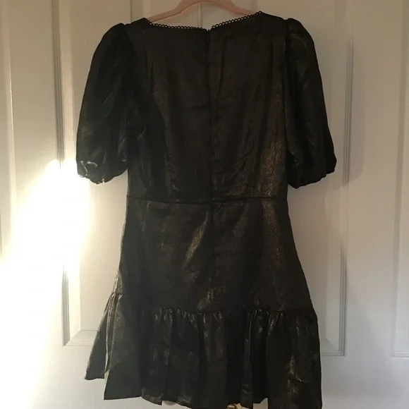 Rachel Parcell metallic square neckline dress Sz 8 - Picture 4 of 6